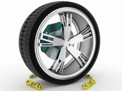 ORTAS CAR WHEEL RIM 113 GAME READY WHEEL RIM TIRE 3D model
