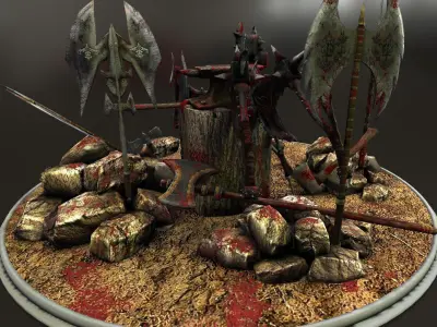 Horror Weapons Low-poly 3D model