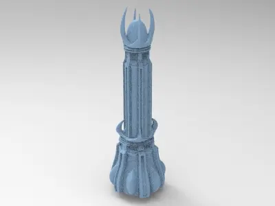 Castle bright moon tower 3D model