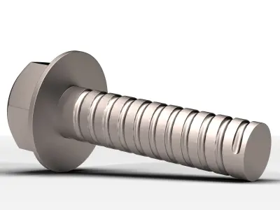Hex Bolt Low-poly 3D model by orhanyucesoy