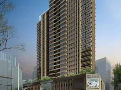 3Dmax fashion city commercial square building 207 3D model
