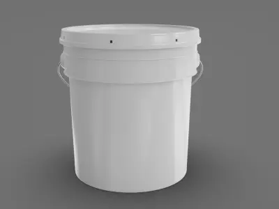 Plastic Paint Bucket 3D model