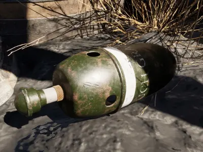 German WW2 M42 Smoke Grenade 3D model