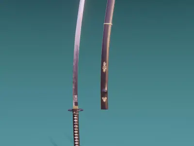 The Brides Sword from Kill Bill Low-poly 3D model