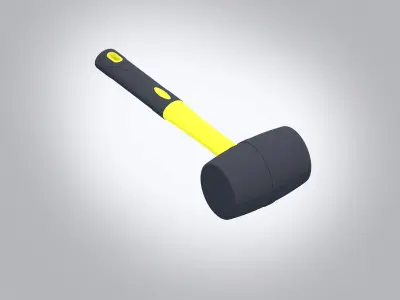 Rubber Mallet Low-poly 3D model