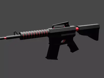 Rifle ar - Low-poly 3D model buy