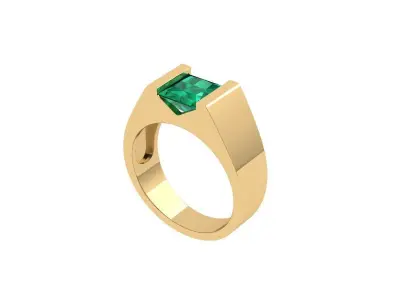 Solitaire Princess Ring 3D print model order