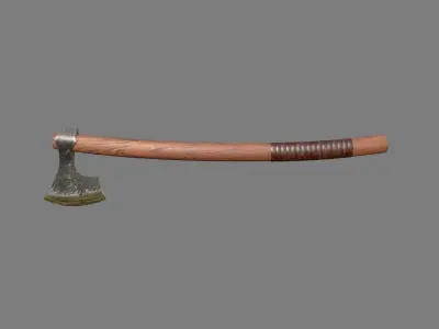Baltic Viking axe Low-poly 3D model