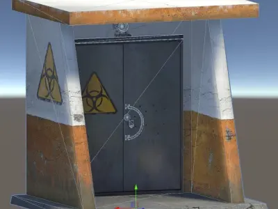 Old Bunker Radiation shielding Free low-poly 3D model