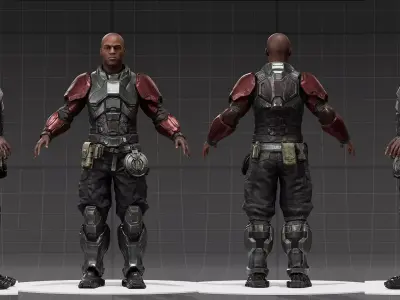 Sci-fi props Darius 3D model