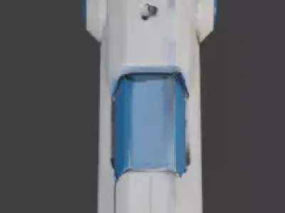 Futuristic Sci-Fi Pulse Pistol  Model Low-poly 3D model