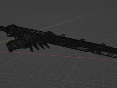 Futuristic Sci Fi Combat Sword - High Poly 3D Model 3D model