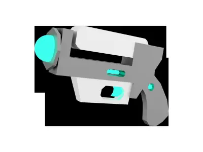 3d cartoon retro space blaster icon 3D model buy