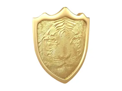 Tiger Shield v1 002 Low-poly 3D model