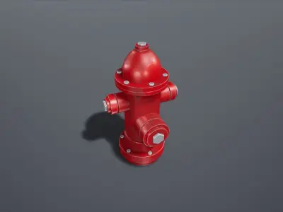 Stylized Hydrant Free low-poly 3D model