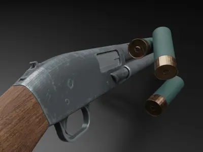 Trench-Gun Style Mossberg 500 3D model