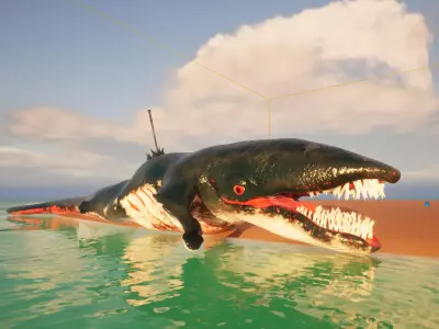 Whale Scary Low-poly 3D model