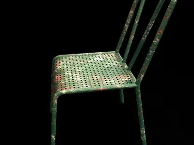 Old Metal Chair 3D model