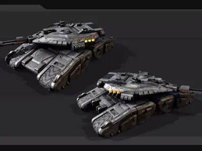 SF Tank - MX2 Low-poly 3D model