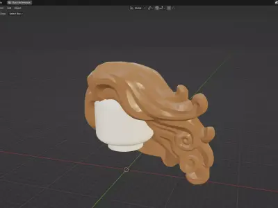 Custom3Dprint Minifigure Accessory - Minifigure Hair S3 - 09 3D print model