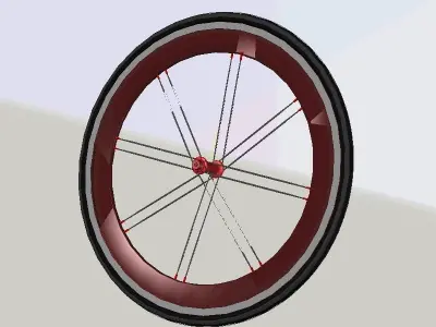 Road Bike Wheel Aero ALU  Free 3D model