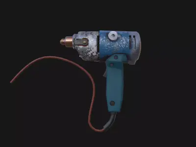 Drill Game Ready electric Low-poly 3D model
