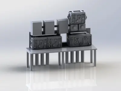WW2 German Bunker and Command diorama parts 3D print model