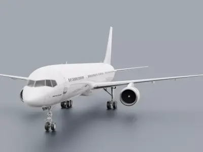 Boeing 757-200 Animated Realistic Jet Airliner Plane 3D model 3D model