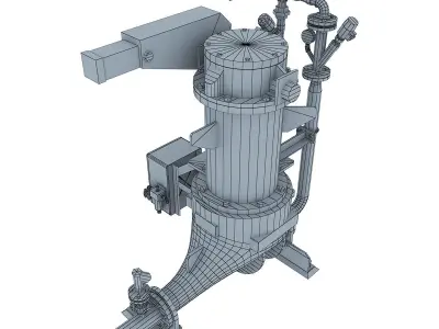 Ash vessel NA pump Low-poly 3D model