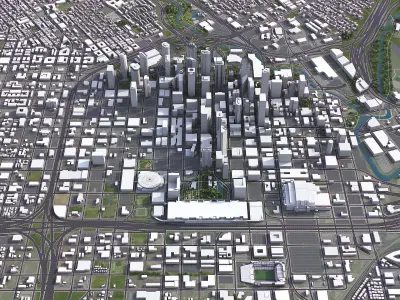 Houston Low-poly 3D model