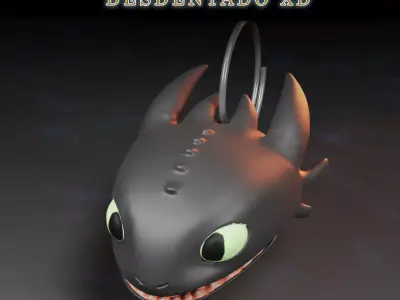 Dragon Head Keychains How to Train Your Dragon 3D print model