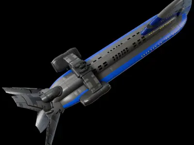 colony spaceship 3D model