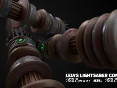 Leia lightsaber Free 3D model