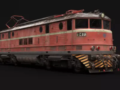 old locomotive train 3D model