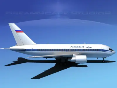 Boeing 767-100 Aeroflot 3D model