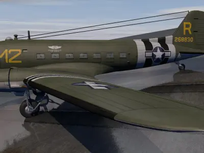 Douglas C-53 Skytrooper 3D model