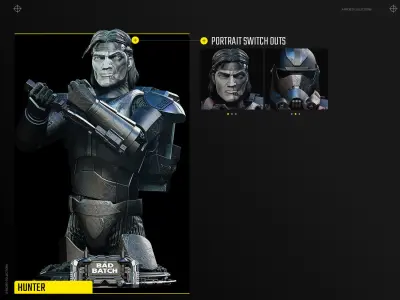 STAR WARS Hunter Bust Tested for 3D Printing  3D print model