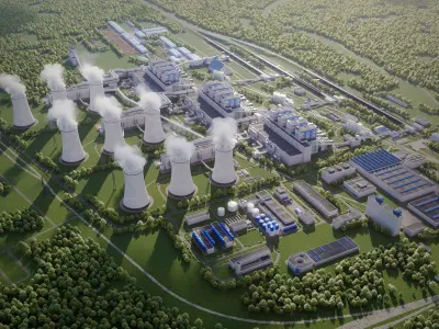 Power plant detailed 3D model