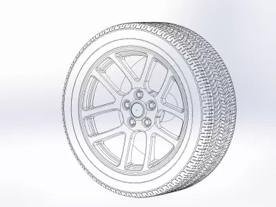 Wheels 22inch for scale model of Dodge Ram SRT-10 2003 3D print model