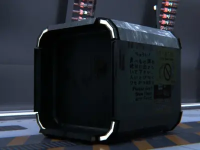 Sci Fi Ship Robot Low-poly 3D model