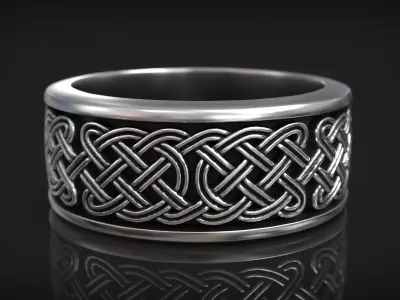 Celtic Traditional Knot Nordic Style Viking Band Free 3D print model