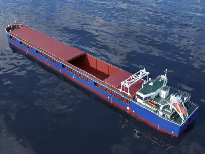 General Cargo Ship hquality 3D model