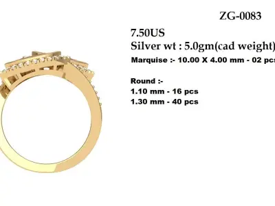 Wedding Ring  3D print model 327