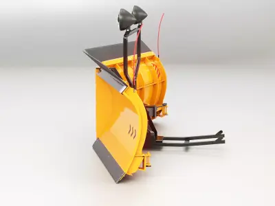 Snowplow V Blade Low-poly 3D model