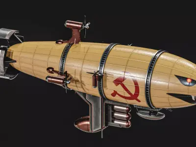 Kirov Airship from Red Alert Low-poly 3D model