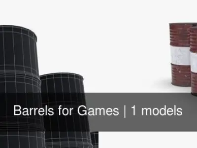 Barrels for Games 3D Model Pack
