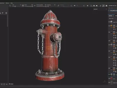 Fire Hydrant 3D Free low-poly 3D model
