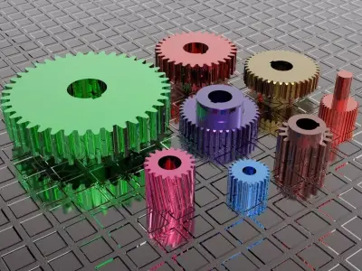 Gear colored gears Free 3D model