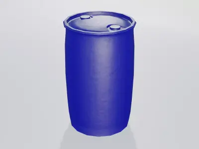 Plastic Tight Head Drum 60L Low-poly 3D model