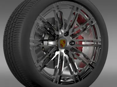 Porsche 911 Turbo 2013 wheel 3D model